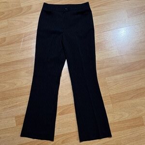 DKNY Black Pinstripe Wide Leg Pants for Women Size 4